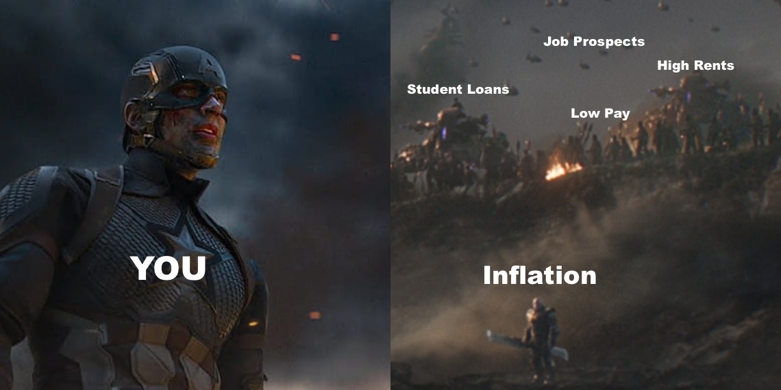 Captain America facing Thanos' Army